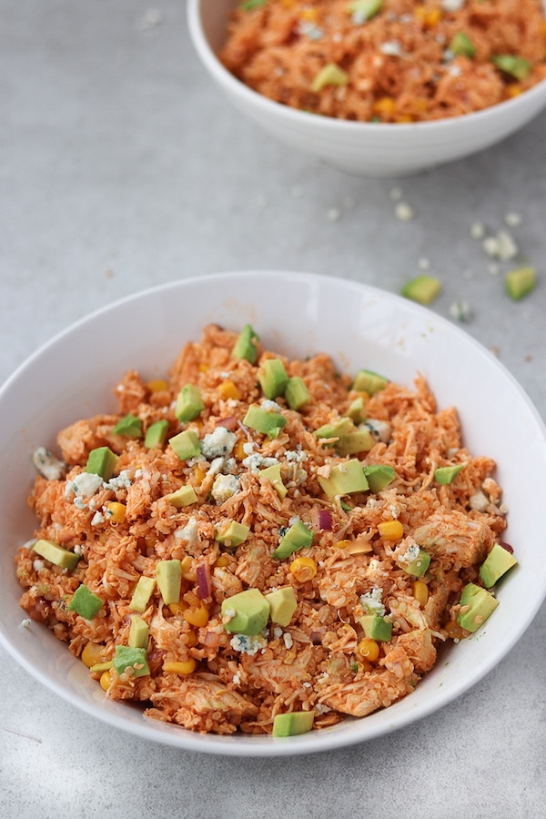 Healthy Buffalo Quinoa Chicken Salad 