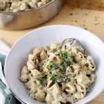Velvety vegan carbonara sauce that is packed with protein |mealswithmaggie.com