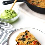 a slice of chickpea bake on a plate.