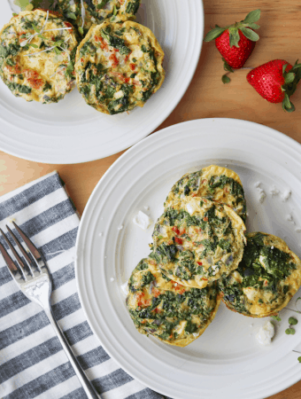 These Mediterranean egg bites are the perfect food to start off your day. With under 100 calories and 7 grams of protein, these cups are a nutrient powerhouse and will keep you feeling full until lunch |mealswithmaggie.com