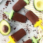 These healthy vegan fudgesicles are low in sugar, under 100 calories and can be made in under 10 minutes! | Mealswithmaggie.com #avocado  #cocoapowder #environmentalfriendly #almondmilk #cleaneating #frozendesserts #summerdessert #fudgesicle #vegan #healthydessert