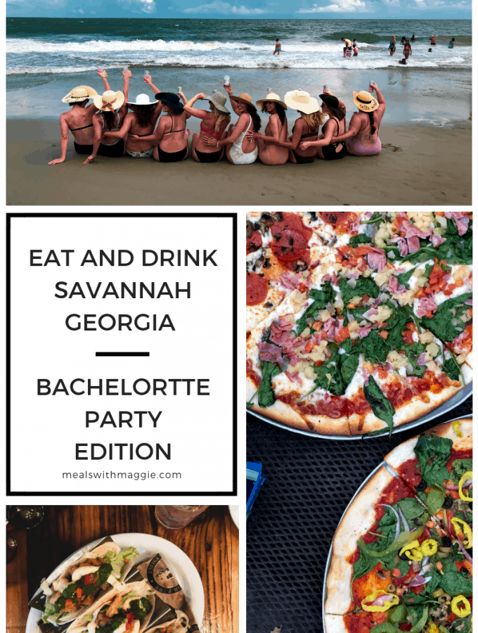 Places to eat and drink in Savannah Georgia on a bachelorette party. A collection of restaurants and ideas for a bachelorette party or fun girls' weekend. | MealswithMaggie.com #savannahgeorgia #bacheloretteparty #bachelorettepartydesignation #eatanddrinkinsavannahGeorgia #savannaheats #savannahgeorgia
