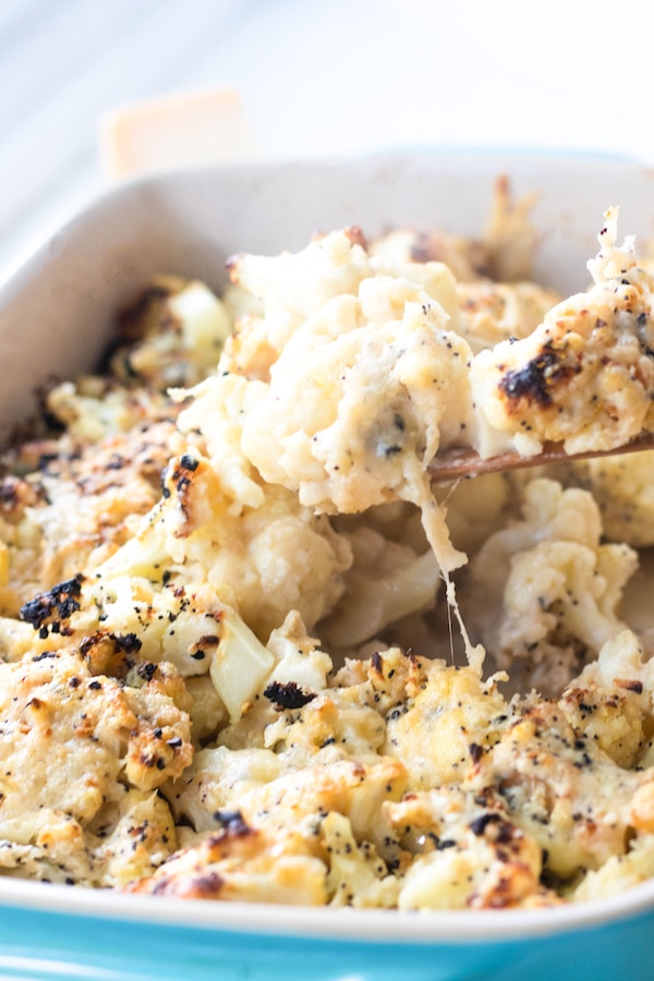 Cauliflower with cheese. 