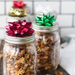 healthy granola in mason jar as a gift