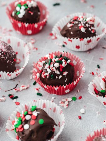 chocolate peppermint with sprinkles