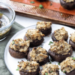 stuffed mushrooms on plate