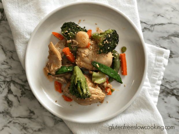 chicken and vegetables on a plate