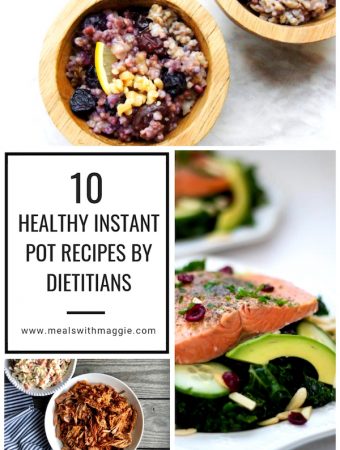 Graphic of multiple images for healthy instant pot recipes