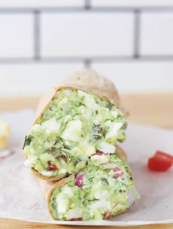 egg salad in wraps