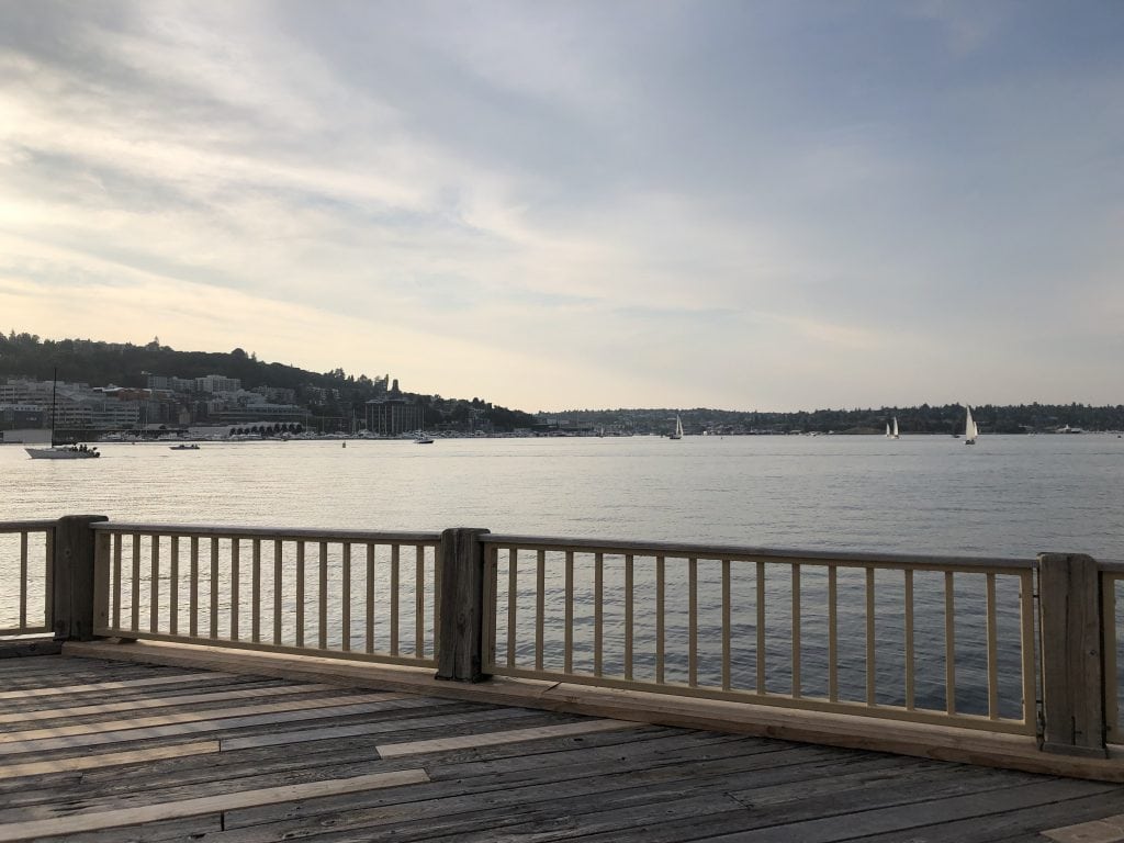 View of a harbor in Seattle.