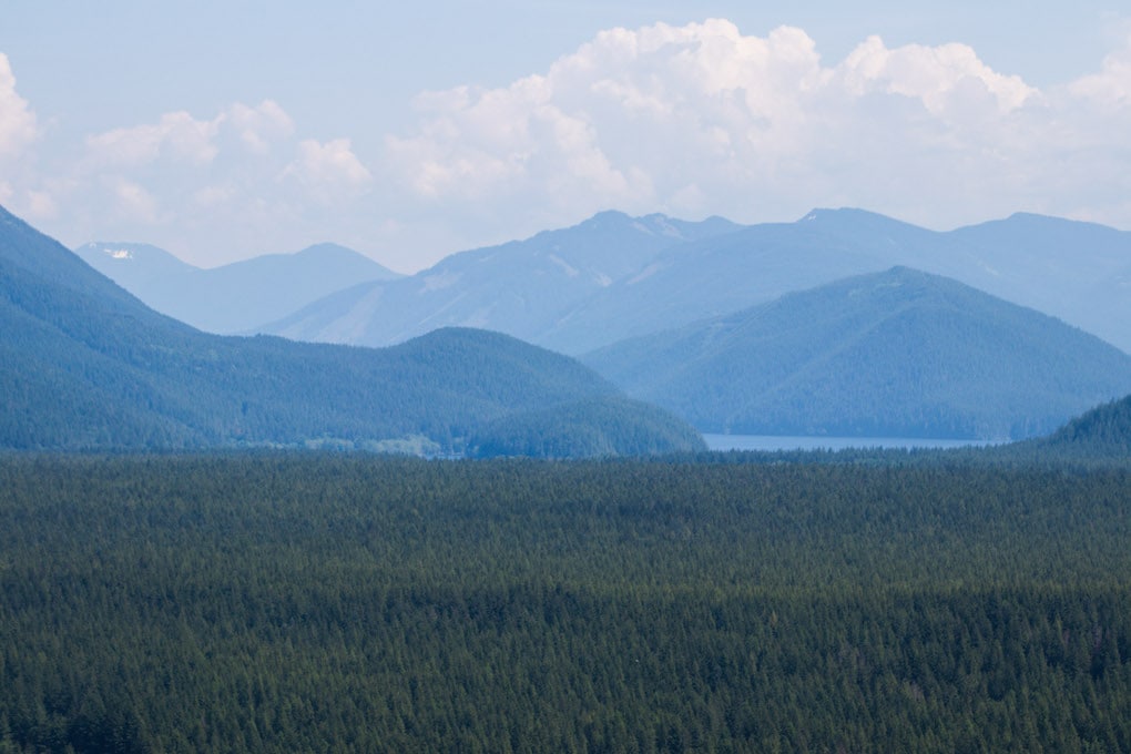 View of mountains in Seattle Washington.