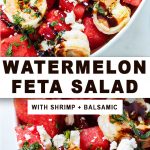 long image with text for watermelon feta salad