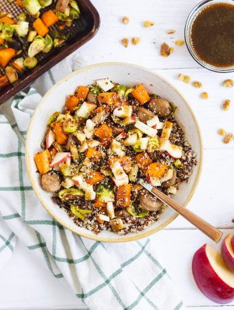 A bowl filled with harvest vegetables