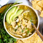 a bowl of chicken tortilla soup