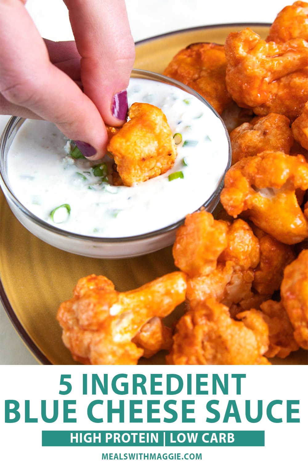 Blue Cheese Dipping Sauce {5-ingredients} - Meals with Maggie