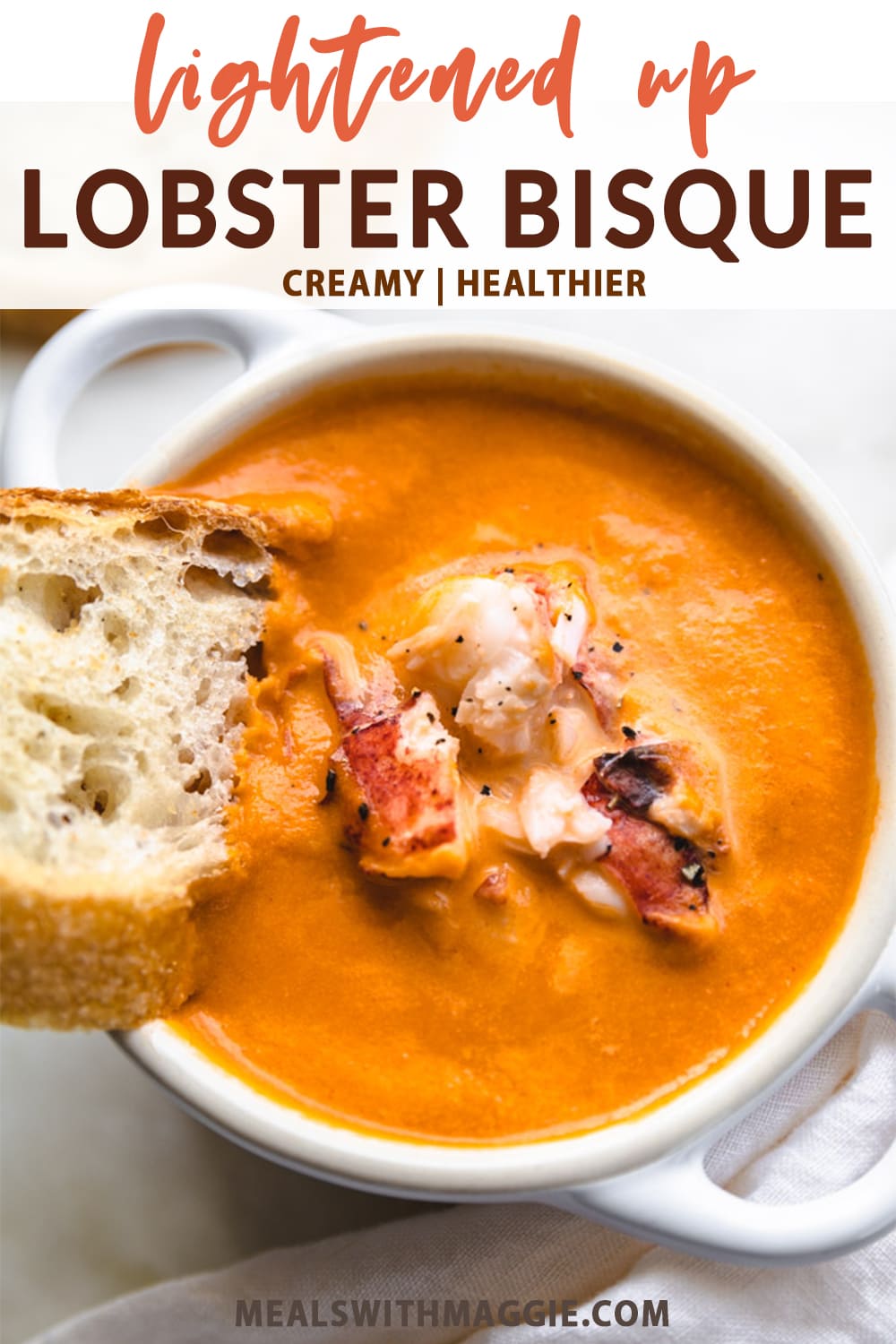 Lightened Up Lobster Bisque {stepbystep videos} Meals with Maggie