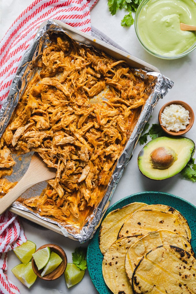 instant pot taco ingredients in separate containers