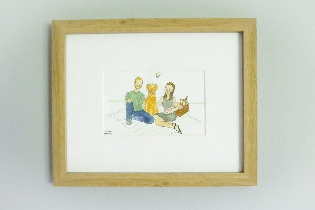 Picture frame of a family. 